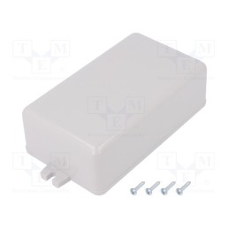 10 pcs : KM-55A GY - Enclosure: multipurpose, X: 70mm, Y: 119mm, Z: 40mm, ABS, grey