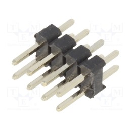 100 pcs : DS1021-2X4SF162-B - Pin header, pin strips, male, PIN: 8, straight, 2.54mm, THT, 2x4