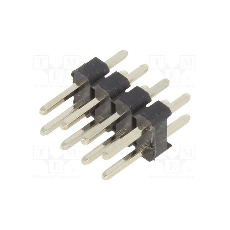 100 pcs : DS1021-2X4SF162-B - Pin header, pin strips, male, PIN: 8, straight, 2.54mm, THT, 2x4