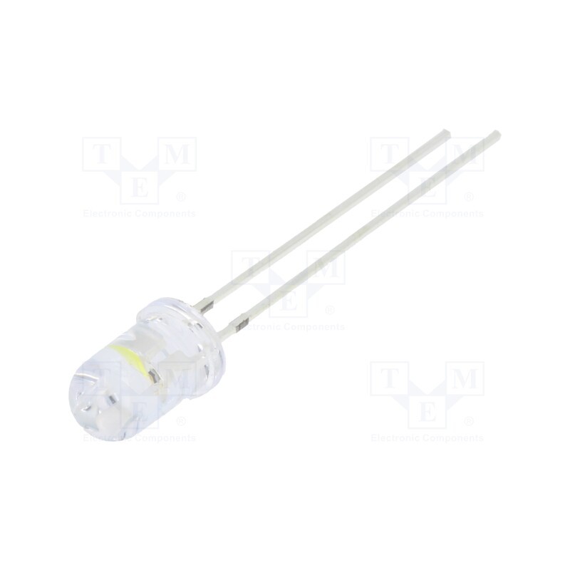 10 pcs : OSBWDF5A31A - LED, 5mm, blue/white cold, blinking, 1560÷2180mcd,7000÷8400mcd