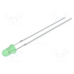 10 pcs : OSG8HS3164A - LED, 3mm, yellow green, blinking, 68÷100mcd, 60°, 3÷5V, 20mA, 1.8Hz