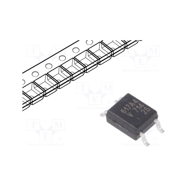 10 pcs : VOM617A-4T - Optocoupler, SMD, Ch: 1, OUT: transistor, Uinsul: 3.75kV, Uce: 80V