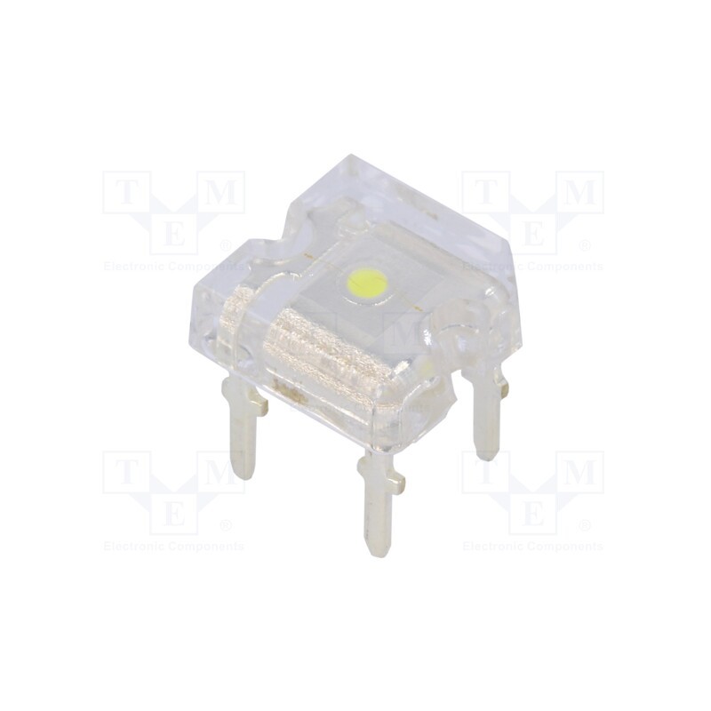 10 pcs : OSW54LZ3K1D - LED Super Flux, 7.62x7.62mm, white cold, 1350÷1900mcd, 180°, 30mA