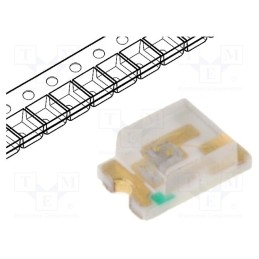 10 pcs : LL-S172PGC-G51B - LED, SMD, 0805, green, 80÷200mcd, 2x1.25x0.8mm, 130°, 2.8÷3.8V, 20mA