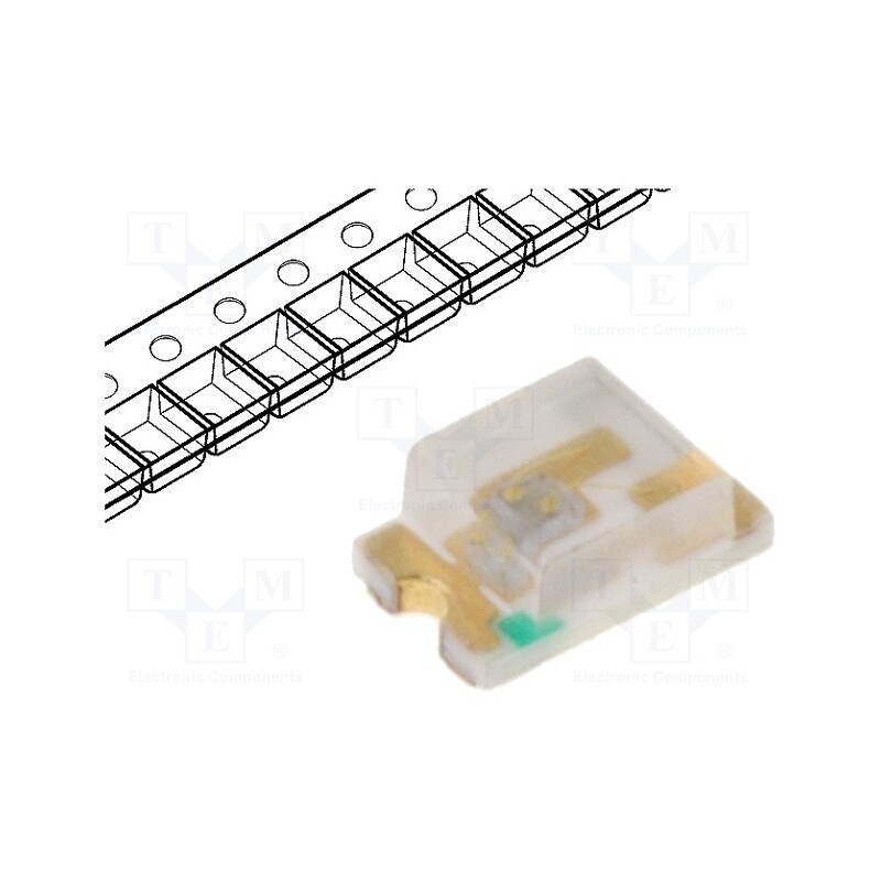10 pcs : LL-S172PGC-G51B - LED, SMD, 0805, green, 80÷200mcd, 2x1.25x0.8mm, 130°, 2.8÷3.8V, 20mA