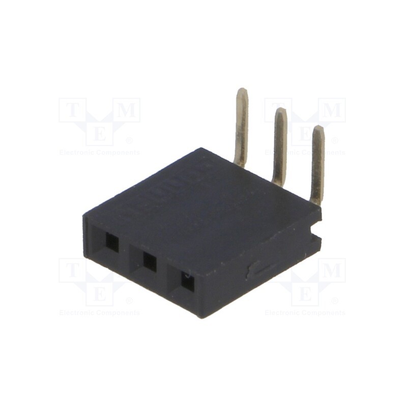 50 pcs : DS1024-1*3R0 - Socket, pin strips, female, PIN: 3, angled 90°, 2.54mm, THT, 1x3