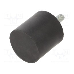 10 pcs : DVA.4-40-40-M8-23-70 - Vibroisolation foot, Ø: 40mm, H: 40mm, Shore hardness: 70±5, 974N