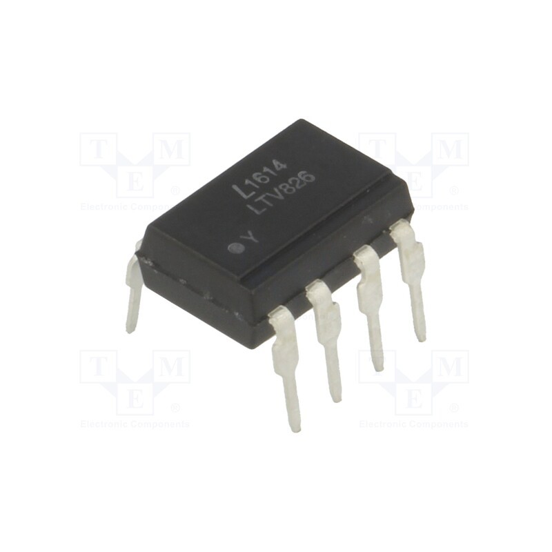 10 pcs : LTV-826 - Optocoupler, THT, Ch: 2, OUT: transistor, Uinsul: 5kV, Uce: 80V, DIP8