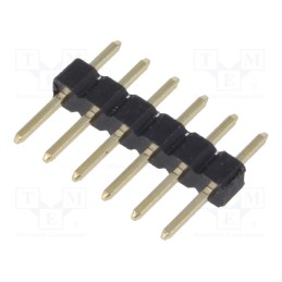 50 pcs : DS1025-01-1*6P8BV1-B - Pin header, pin strips, male, PIN: 6, straight, 2mm, THT, 1x6