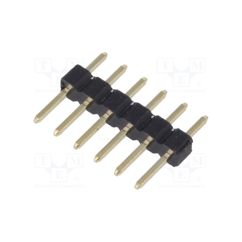 50 pcs : DS1025-01-1*6P8BV1-B - Pin header, pin strips, male, PIN: 6, straight, 2mm, THT, 1x6