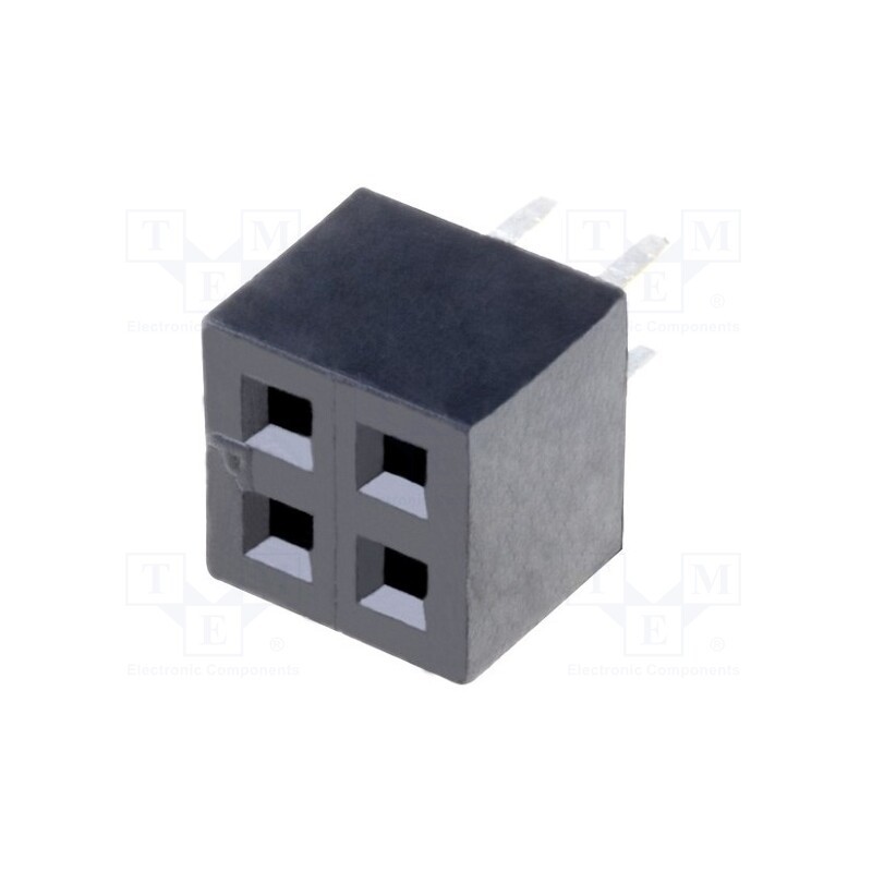 50 pcs : DS1026-05-2*2S8BV - Socket, pin strips, female, PIN: 4, straight, 2mm, THT, 2x2, L2.7mm