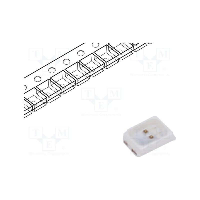 10 pcs : OSR52016C1A-60MA - LED, SMD, 2016, red, 1120÷1560mcd, 2x1.6x0.6mm, 120°, 1.8÷2.6V, 60mA
