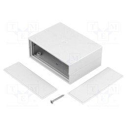 10 pcs : KM-35B GY - Enclosure: with panel, X: 89mm, Y: 65mm, Z: 36mm, ABS, grey