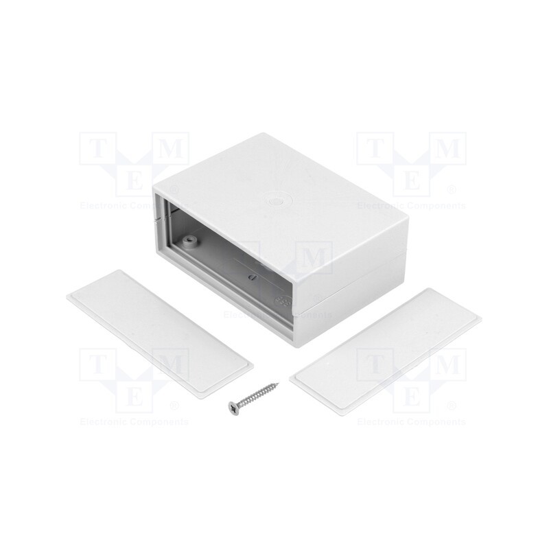 10 pcs : KM-35B GY - Enclosure: with panel, X: 89mm, Y: 65mm, Z: 36mm, ABS, grey