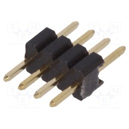 50 pcs : DS1031-01-1*4P8BV31-3A - Pin header, pin strips, male, PIN: 4, straight, 1.27mm, THT, 1x4