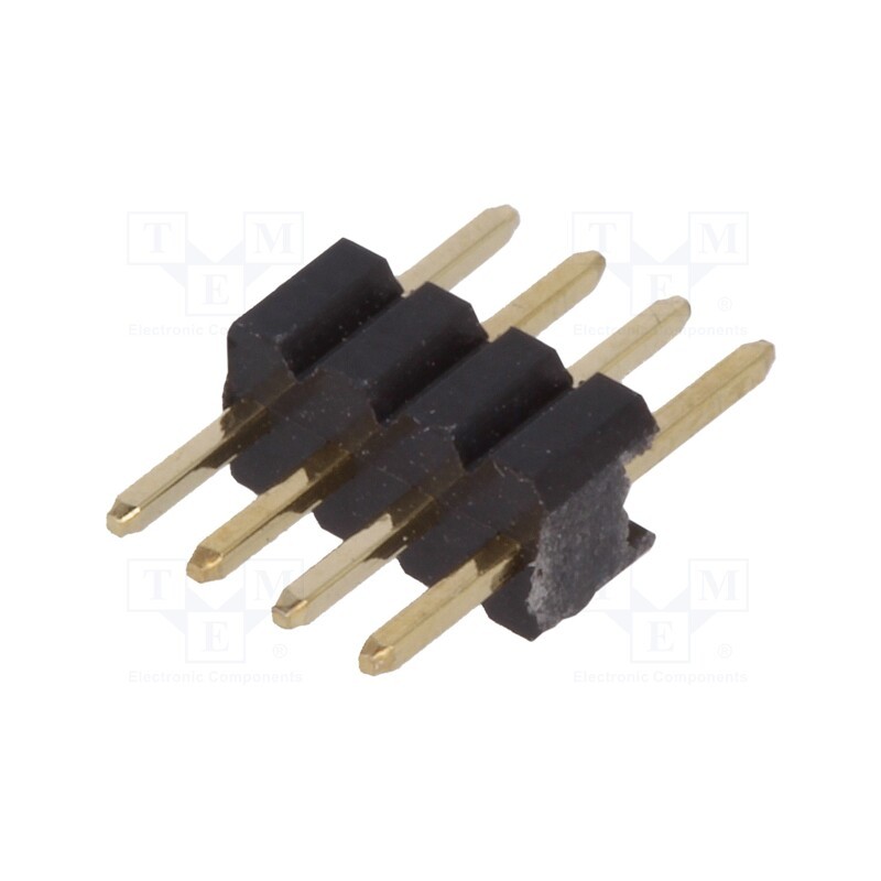 50 pcs : DS1031-01-1*4P8BV31-3A - Pin header, pin strips, male, PIN: 4, straight, 1.27mm, THT, 1x4