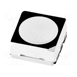 10 pcs : N0M03S91BS - LED, SMD, 5050,PLCC6, RGB, 5x5x1.6mm, 120°, 20mA, Red lumin: 850mcd