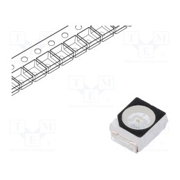 10 pcs : OSB5SAS1C1B-JK - LED, SMD, 3528,PLCC2, blue, 500÷750mcd, 3.5x2.8x1.7mm, 120°, 20mA