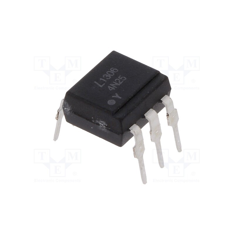 10 pcs : 4N25 - Optocoupler, THT, Ch: 1, OUT: transistor, Uinsul: 2.5kV, Uce: 30V