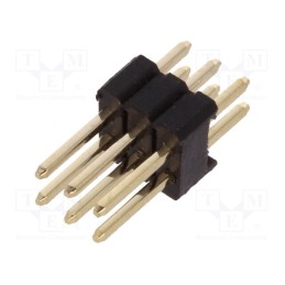 50 pcs : DS1031-06-2*3P8BV41-3A - Pin header, pin strips, male, PIN: 6, straight, 1.27mm, THT, 2x3