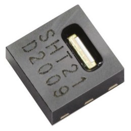 1 pcs - Sensirion Temperature & Humidity Sensor, Digital Output, Surface Mount, Serial-I2C, ±0.3 °C, ±2%RH, 6 Pins