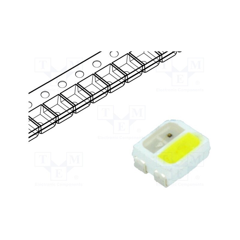 10 pcs : OSRWRDS5C1A - LED, SMD, 3528,PLCC4, red/cold white, 3.5x2.7x1.5mm, 120°, 20mA