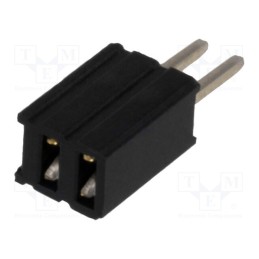 50 pcs : DS1065-07-1*2S8BV - Socket, pin strips, female, PIN: 2, straight, 1.27mm, THT, 1x2