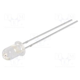 10 pcs : N0R33L83 - LED, 5mm, red, 6000÷8500mcd, 16°, 2÷2.4V, No.of term: 2, -40÷85°C