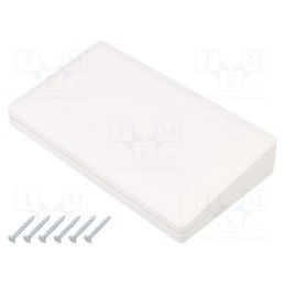 10 pcs : Z133BH ABS - Enclosure: desktop, X: 180mm, Y: 100mm, Z: 41.5mm, ABS, white, gasket