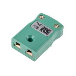 1 pcs - RS PRO In-Line Thermocouple Connector for Use with Type R/S Thermocouple, Miniature Size, ANSI Standard
