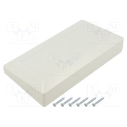 10 pcs : Z133JH ABS - Enclosure: desktop, X: 180mm, Y: 100mm, Z: 41.5mm, ABS, light grey
