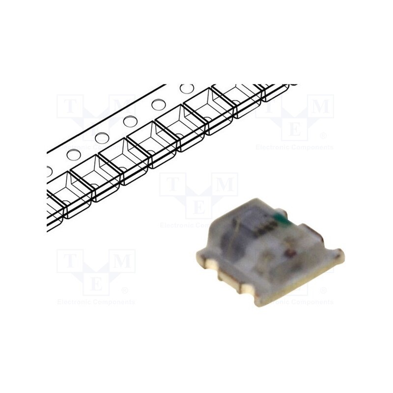 10 pcs : OST10807C1C-C - LED, RGB, blinking,tricolour, 120°, 3.3÷5V, 20mA, 2x1.8x0.8mm, 0807