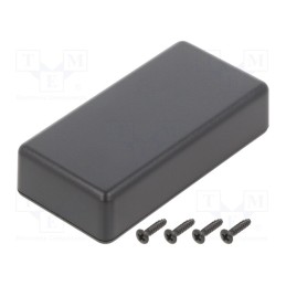 10 pcs : TW4-2-8B - Enclosure: multipurpose, X: 35mm, Y: 80.3mm, Z: 20mm, TW, ABS, black