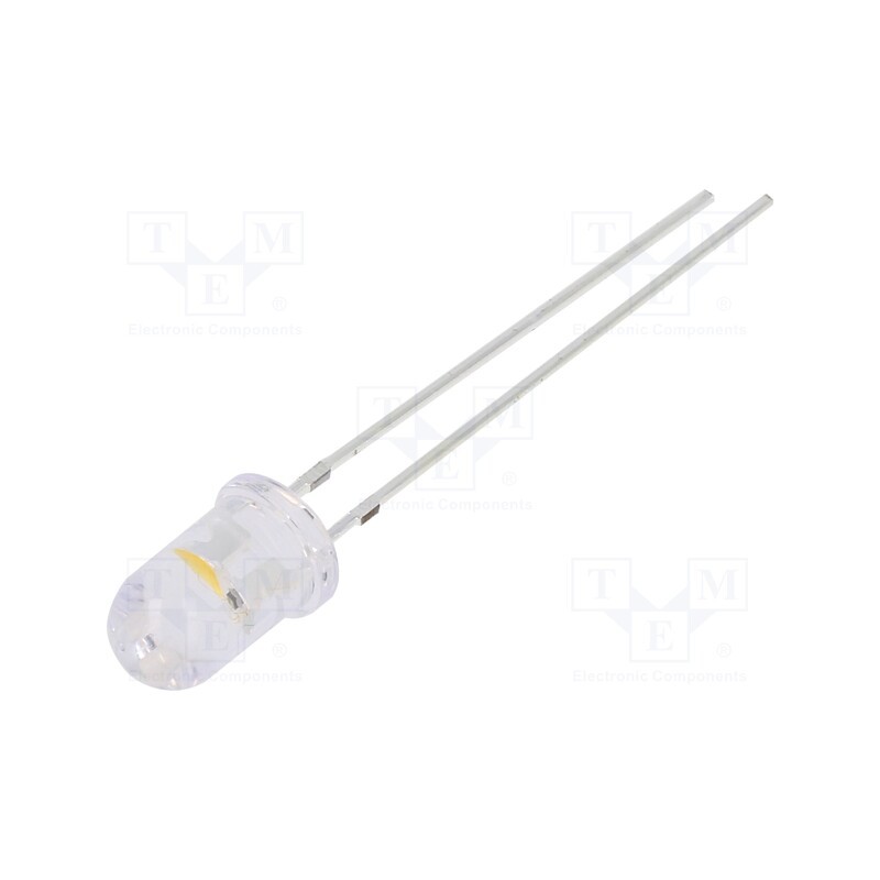 10 pcs : OSBMDF5A31A - LED, 5mm, blue/white warm, blinking, 1560÷2180mcd,7000÷8400mcd