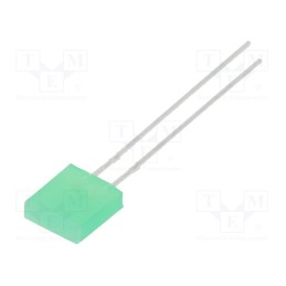 10 pcs : SSL-LX25783GD - LED, rectangular, 2.3x7x8mm, green, 9mcd, 110°, Front: flat, 20mA