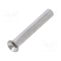 100 pcs : E08KH-01010100100 - Tip: bootlace ferrule, non-insulated, copper, 0.14mm2, 6mm, tinned