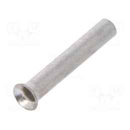 100 pcs : E08KH-01010100300 - Tip: bootlace ferrule, non-insulated, copper, 0.25mm2, 7mm, tinned