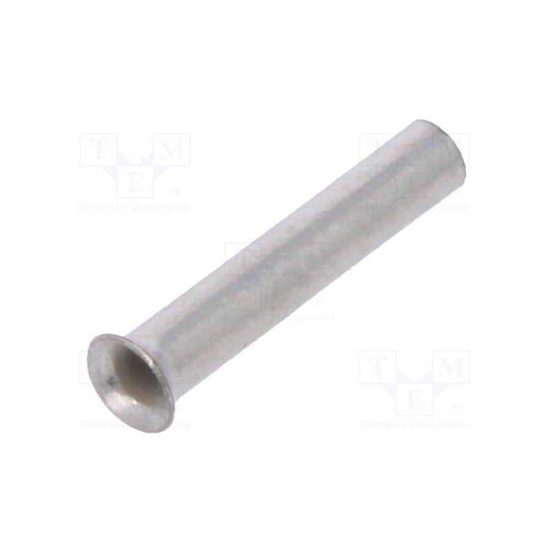 50 pcs : E08KH-01010100500 - Tip: bootlace ferrule, non-insulated, copper, 0.34mm2, 7mm, tinned