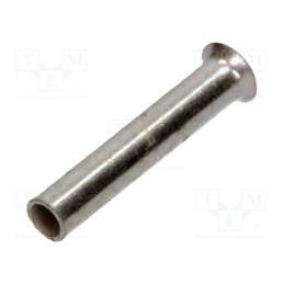 100 pcs : E08KH-01010100700 - Tip: bootlace ferrule, non-insulated, copper, 0.5mm2, 8mm, tinned