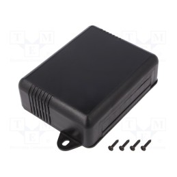 10 pcs : KM-53B/BK - Enclosure: wall mounting, X: 90mm, Y: 115mm, Z: 37mm, ABS, black