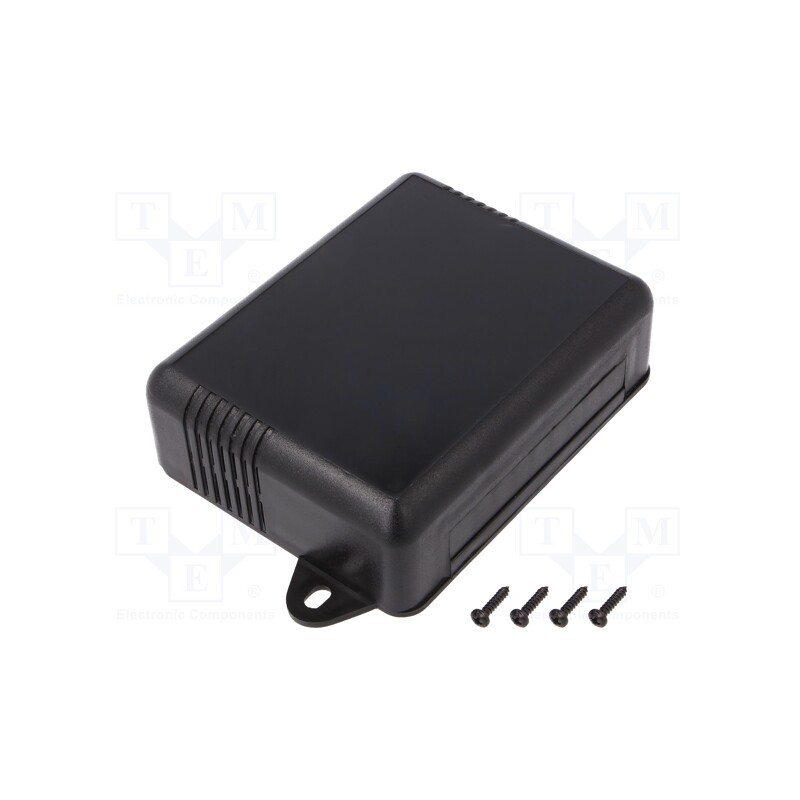 10 pcs : KM-53B/BK - Enclosure: wall mounting, X: 90mm, Y: 115mm, Z: 37mm, ABS, black