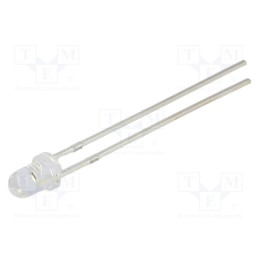 10 pcs : OSR7CA3131A - LED, 3mm, red, 5800÷7000mcd, 30°, convex, No.of term: 2