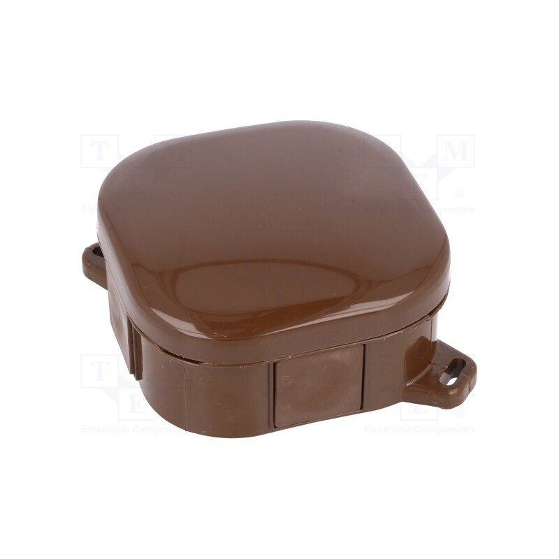 10 pcs : A.0020BR - Enclosure: junction box, X: 92mm, Y: 92mm, Z: 44mm, wall mount, ABS