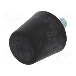 10 pcs : DVB.6-38-35-M10-20-40 - Vibroisolation foot, Ø: 38mm, Shore hardness: 40±5, 840N, 96N/mm