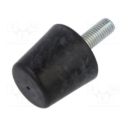 10 pcs : DVB.6-38-35-M10-28-70 - Vibroisolation foot, Ø: 38mm, Shore hardness: 70±5, 1432N, 164N/mm