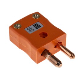 1 pcs - RS PRO In-Line Thermocouple Connector for Use with Type R/S Thermocouple, Standard Size, IEC Standard
