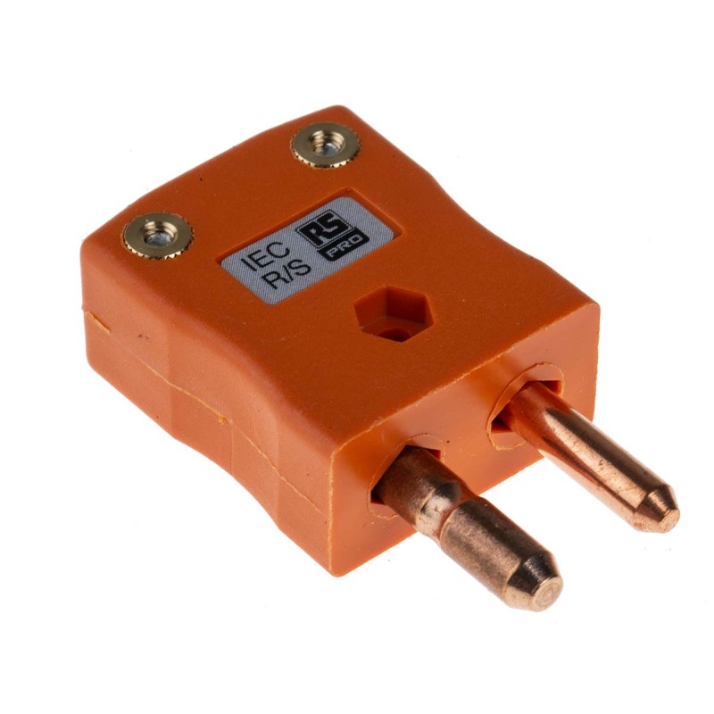 1 pcs - RS PRO In-Line Thermocouple Connector for Use with Type R/S Thermocouple, Standard Size, IEC Standard