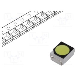 10 pcs : OSW54LS1C1B-NO - LED, SMD, 3528,PLCC2, white cold, 2180÷3000mcd, 10000K, 120°, 20mA