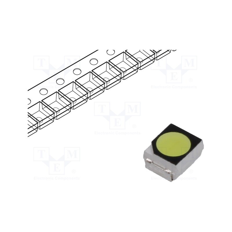 10 pcs : OSW54LS1C1B-NO - LED, SMD, 3528,PLCC2, white cold, 2180÷3000mcd, 10000K, 120°, 20mA