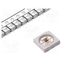 10 pcs : WS2812S - Programmable LED, SMD, 5050,PLCC6, RGB, 5x5x1.6mm, -25÷80°C